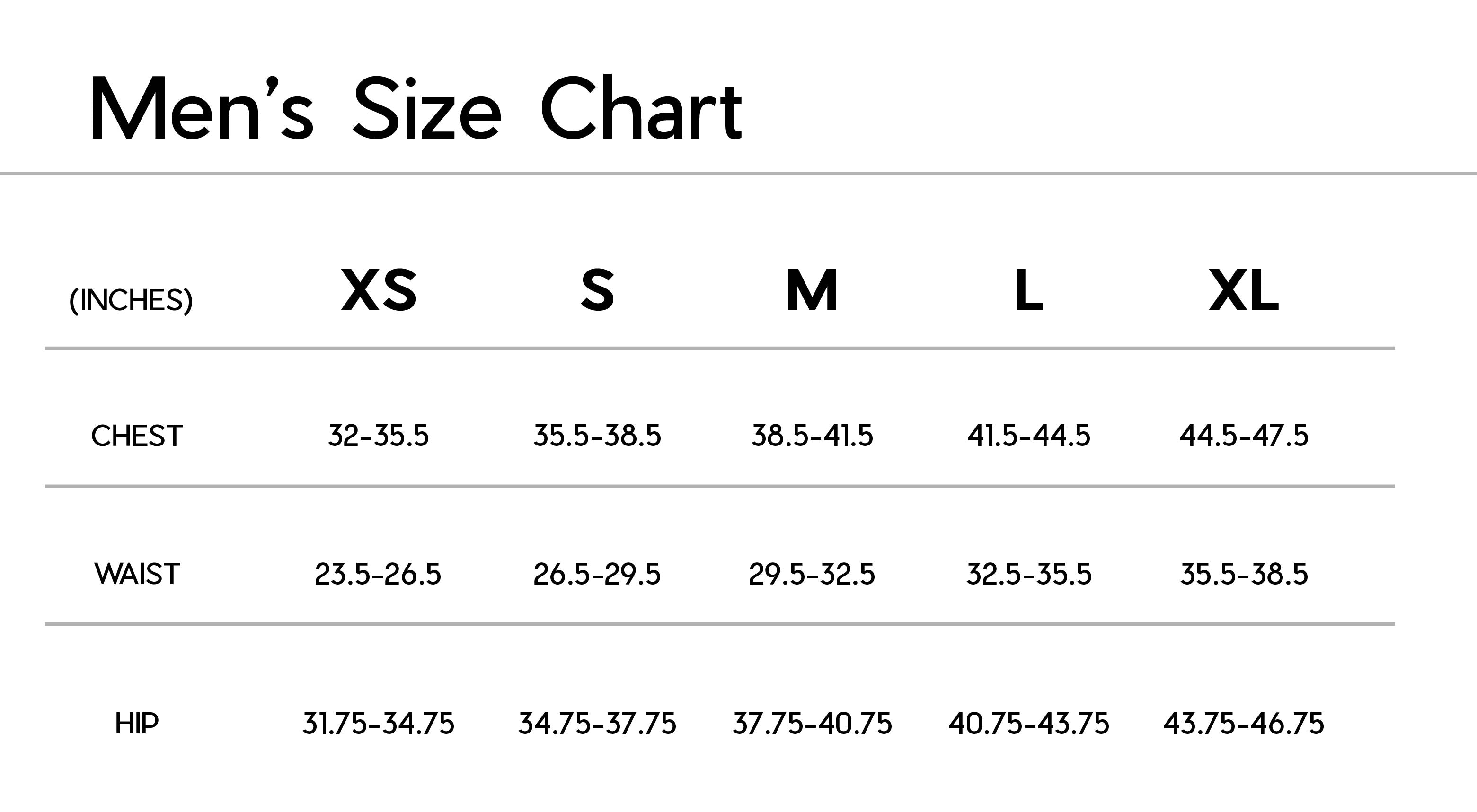M's Pinnacle Ultra Singlet size guide